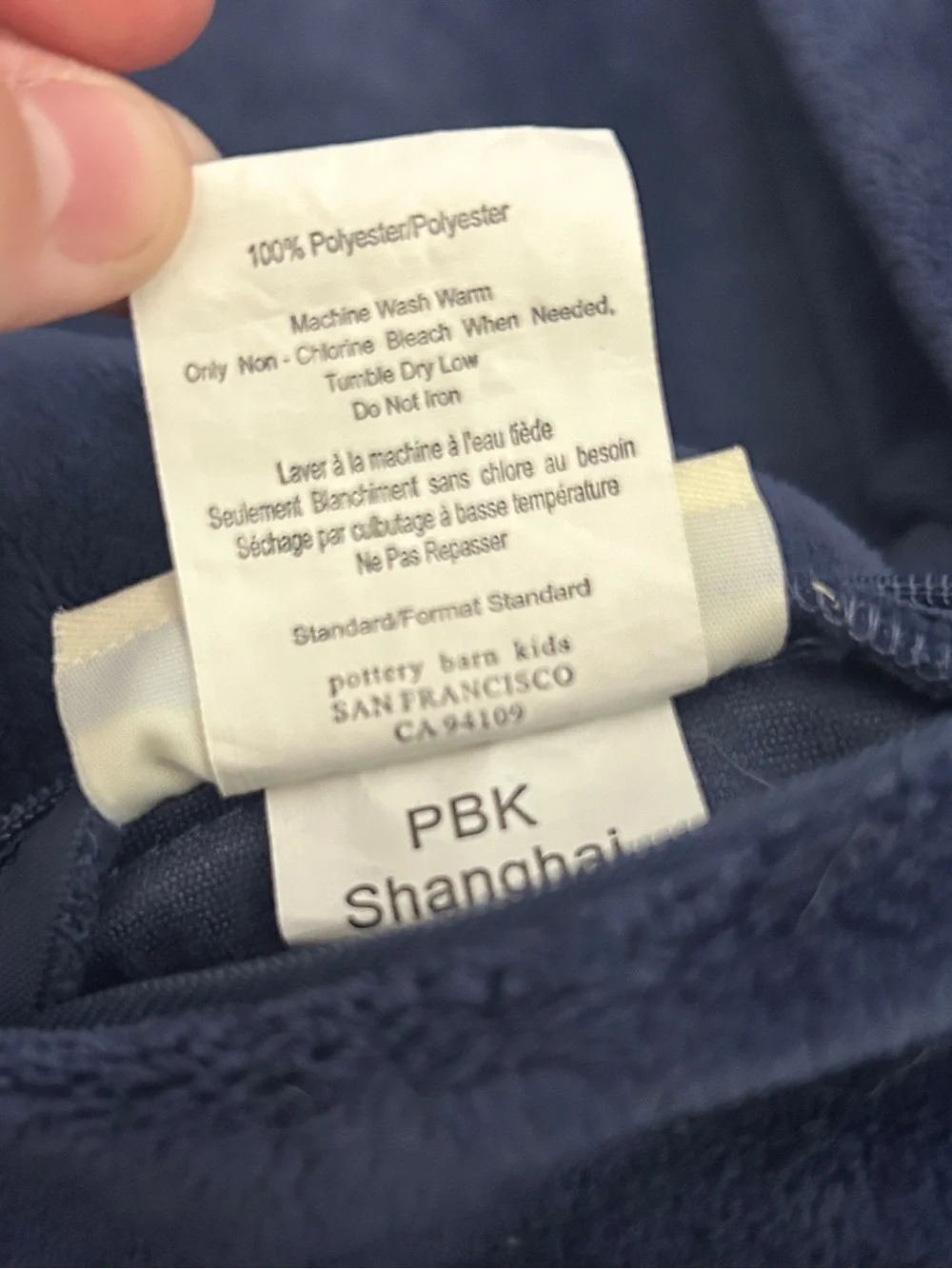 Pottery Barn Kids navy blue